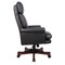 Officesource Lancaster Collection High Back Executive Swivel with Mahogany Frame 378VBK - alternate 7